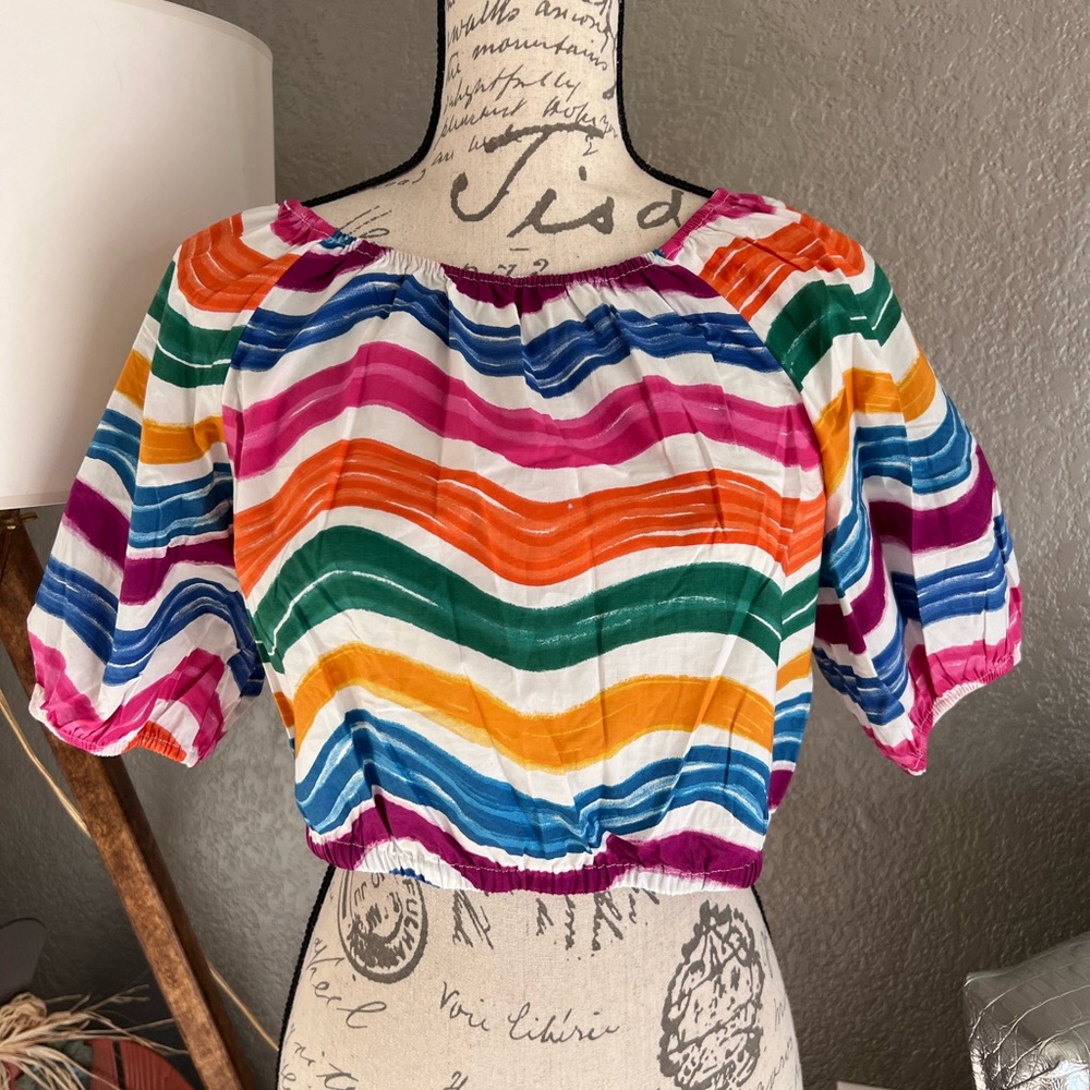Rachel Zoe Colorful Chevron Blouse
